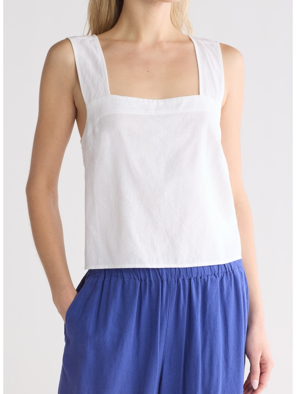 Madewell Black Irene Linen Blend Top